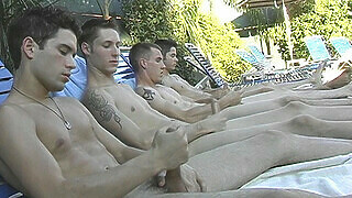 Poolside Circle Jerking - Billy, KC, Turk And Winte